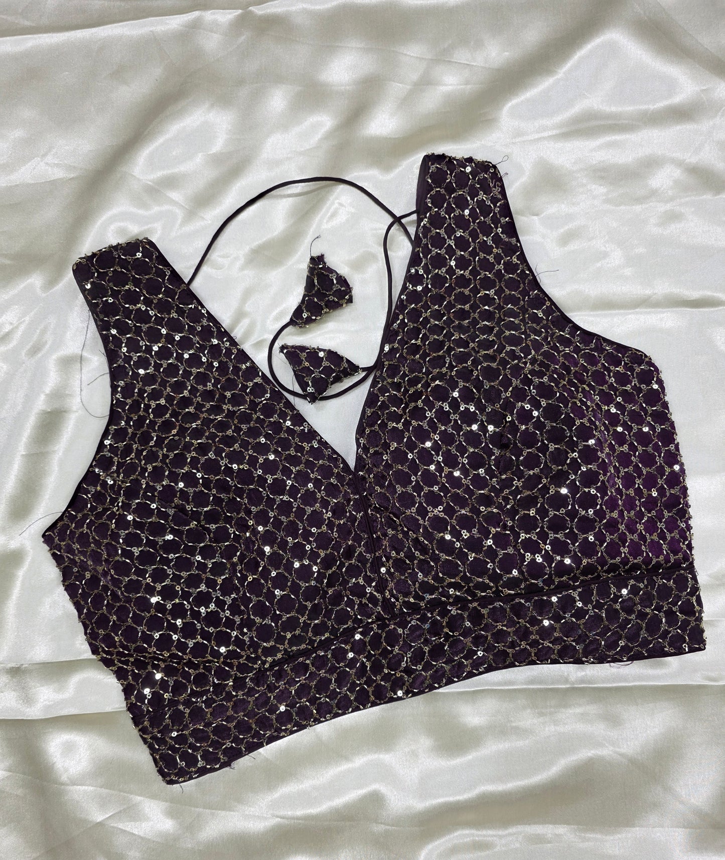 Purple colour Sequence blouse
