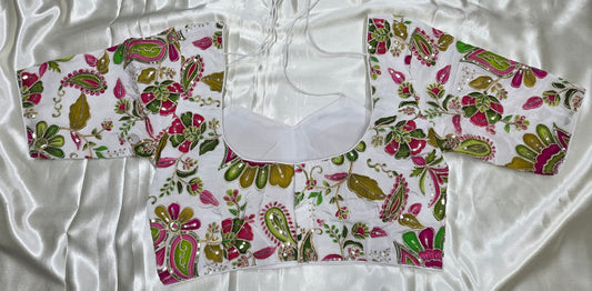 White Crepe Silk Blouse