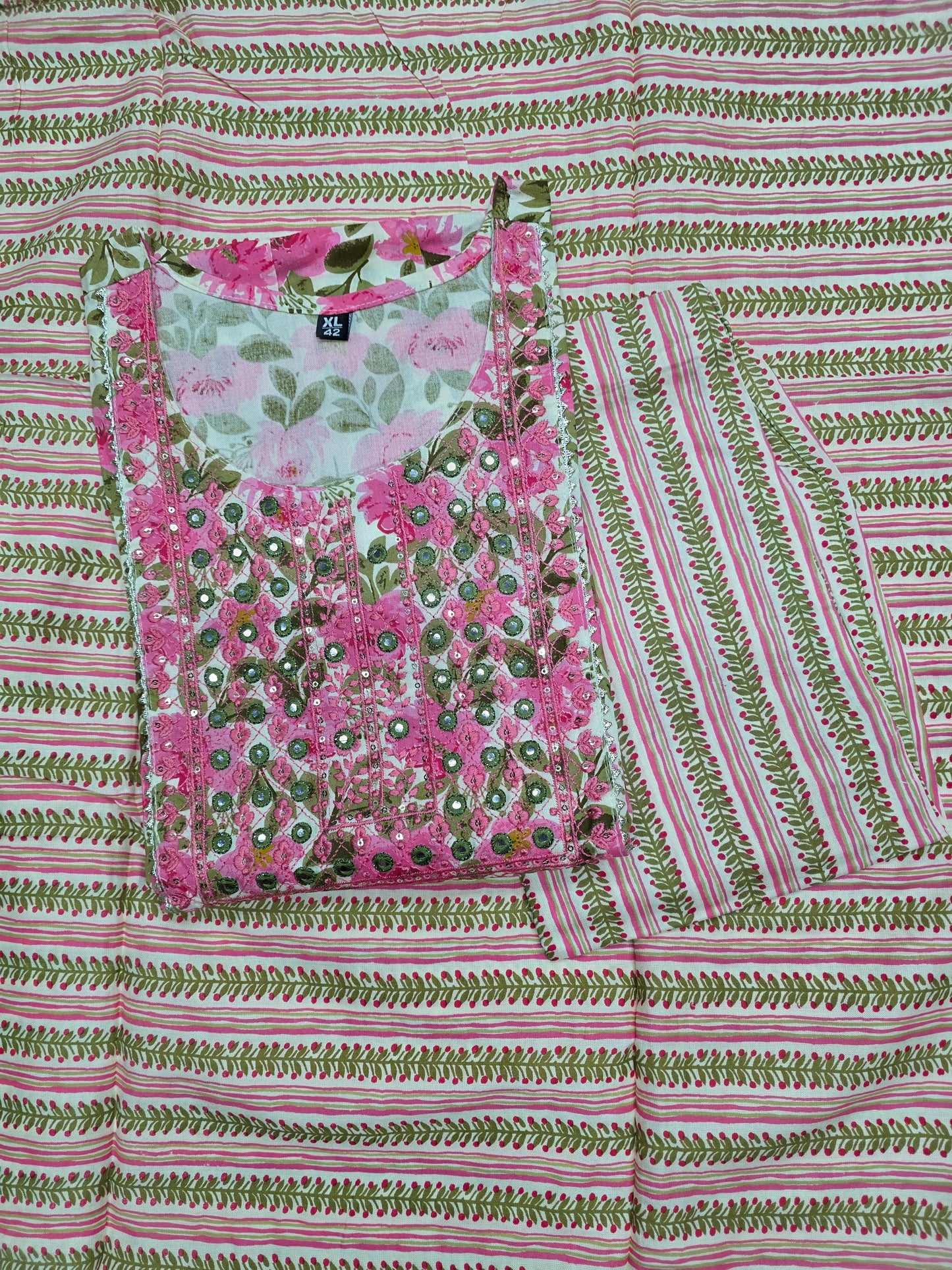 Baby Pink Cotton 3pc Set