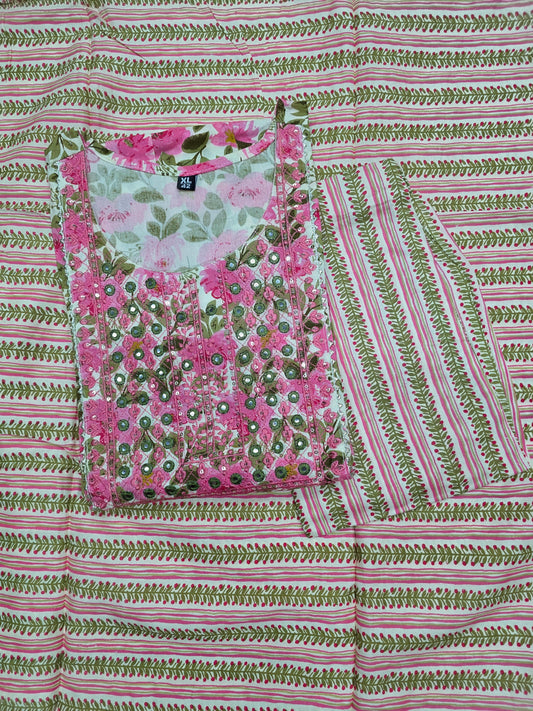 Baby Pink Cotton 3pc Set