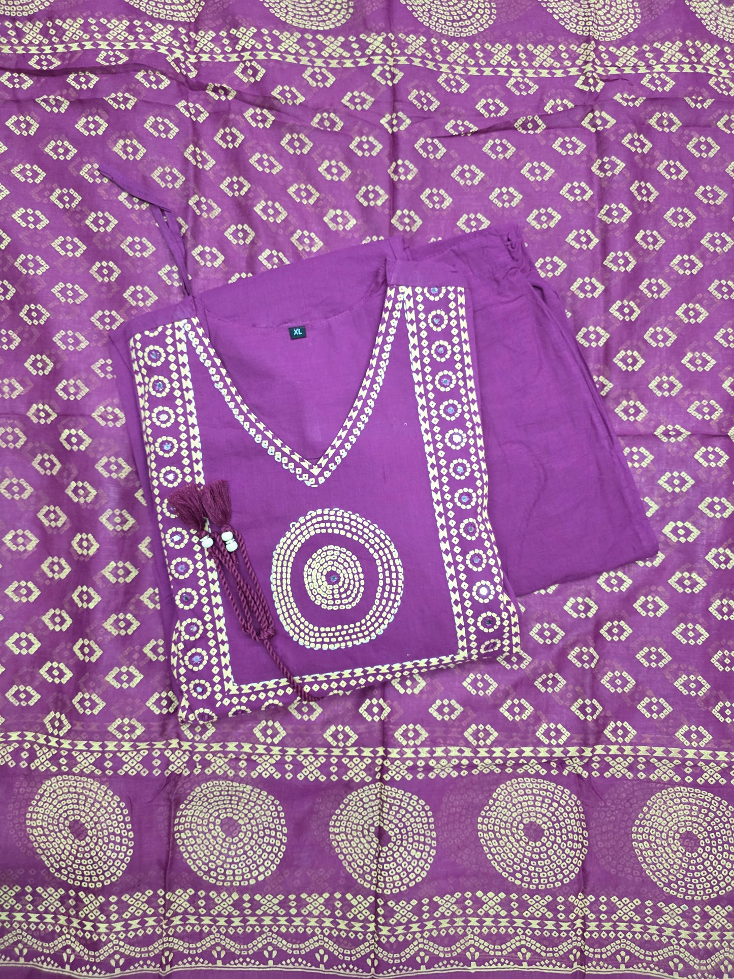 Purple Cotton 3pc Set