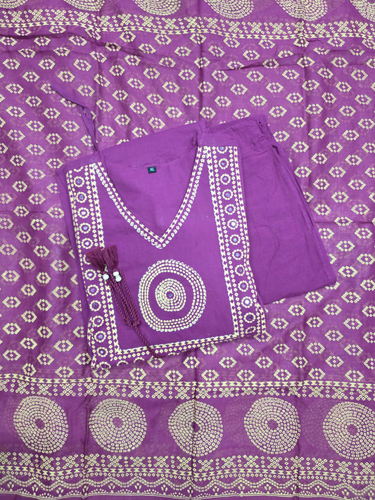 Purple Cotton 3pc Set