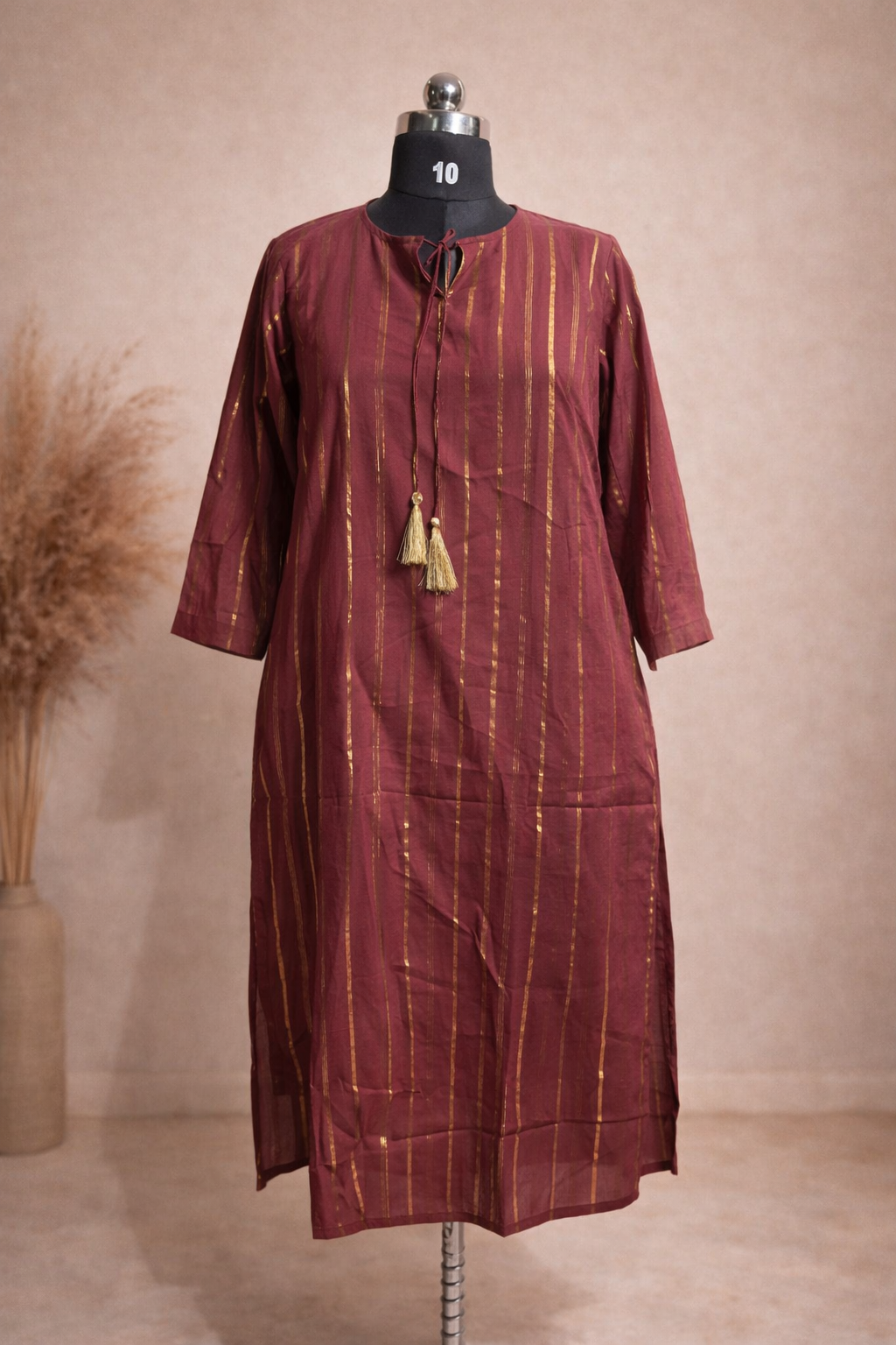 Purple stripes 1pc kurti
