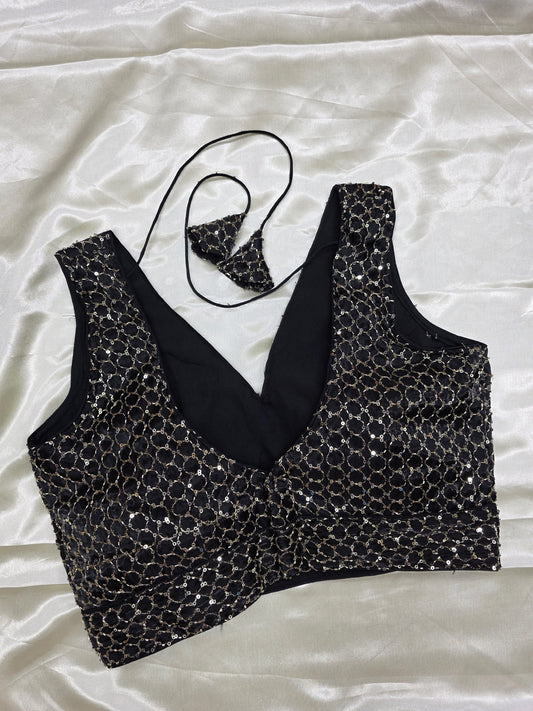 Black colour Sequence Blouse