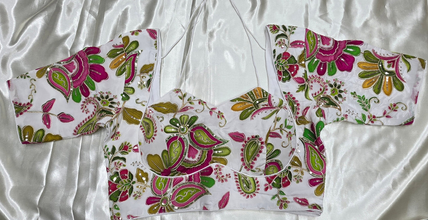 White Crepe Silk Blouse