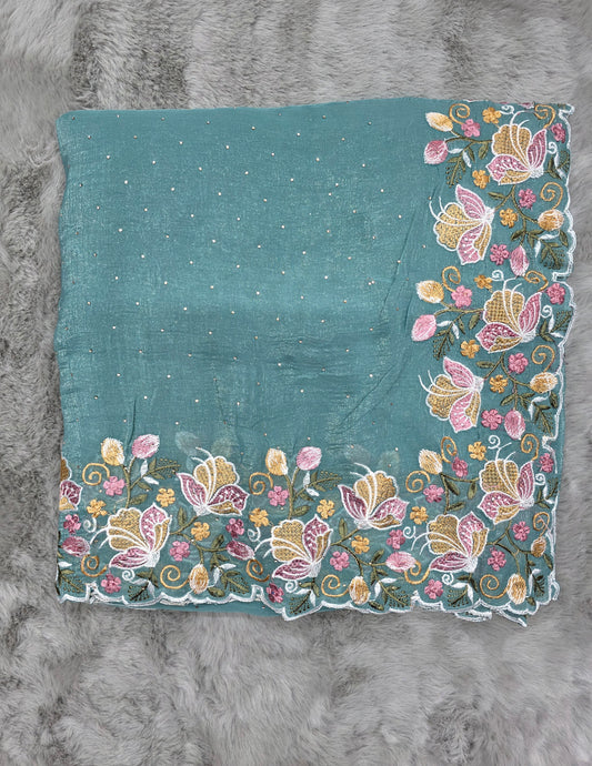 Blue Designer Fancy Saree