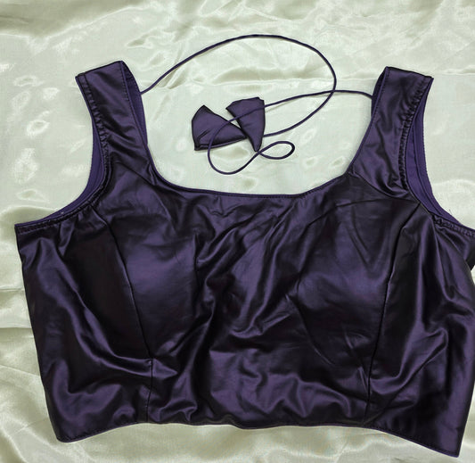 Purple Satin Blouse