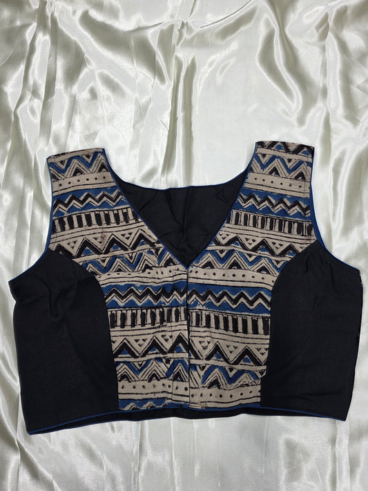 Black Kalamkari Blouse
