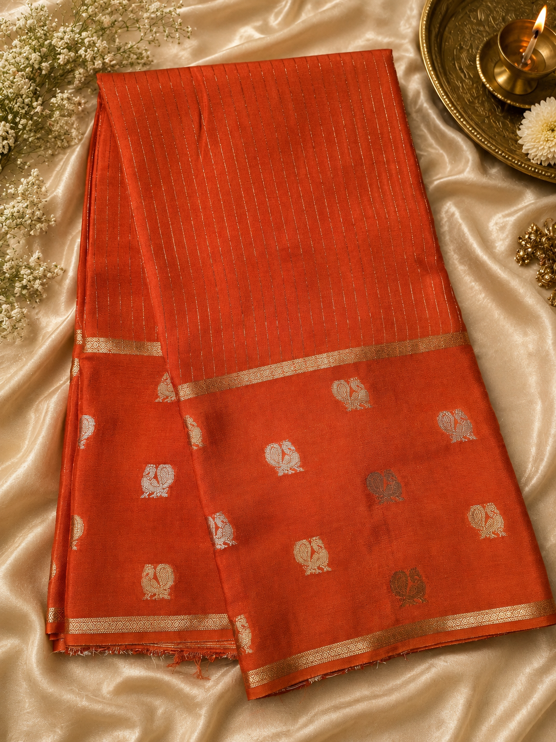 Premium Crepe Mysore Silk Saree