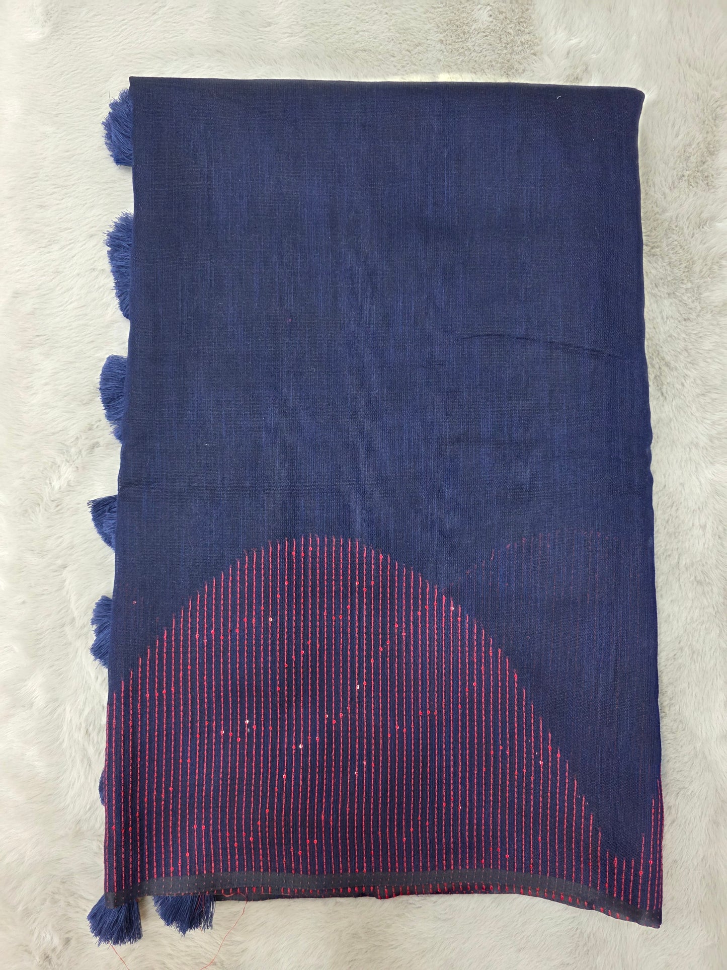 Blue Cotton Saree