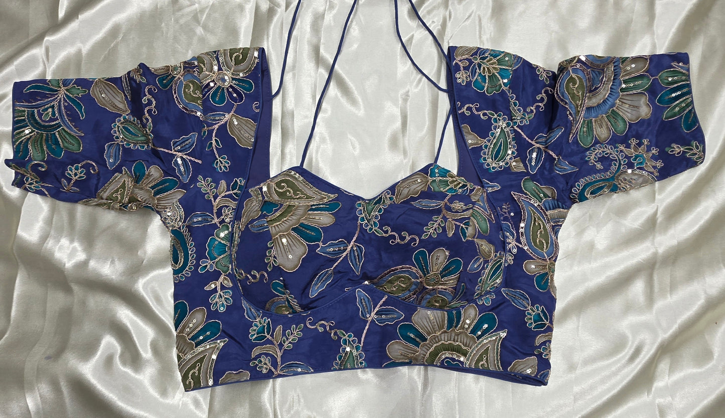 Ink blue Crepe Blouse