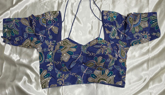 Ink blue Crepe Blouse